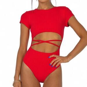 Princess Polly Nicola Bodysuit in Red